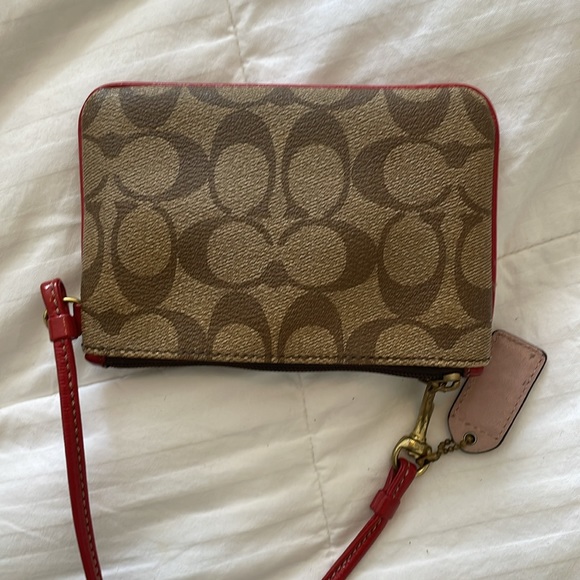 Coach wallet with strap and pink stripe - Picture 4 of 4